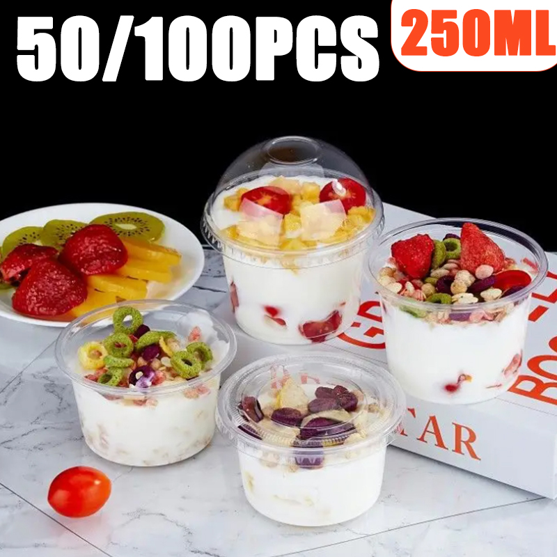 Sauce Dipping Cup - 50/100 SZTUK 250ML Jednorazowe Plastikowe Kubeczki