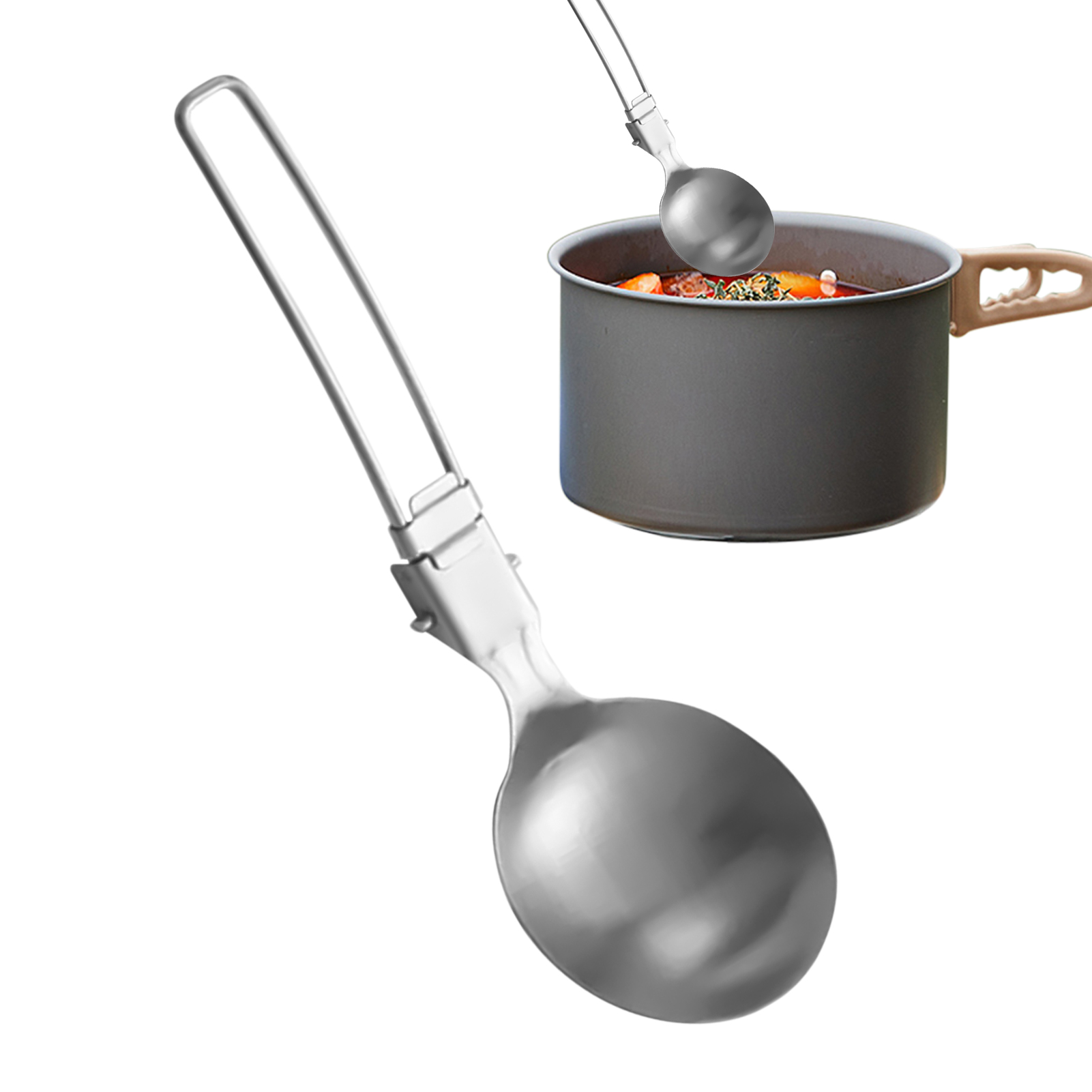 Meal Prep Kitchen - Łopatka do zupy Metalowa łyżka Składana